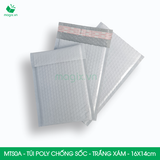  MTS0A - 16x14cm - Túi poly chống sốc - Trắng xám 