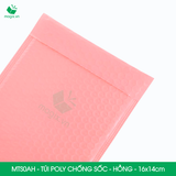  MTS0AH - 16x14cm - Túi poly chống sốc - Hồng 