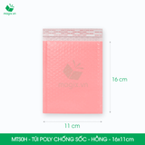  MTS0H -  16x11cm - Túi poly chống sốc - Hồng 