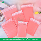  MTS0H -  16x11cm - Túi poly chống sốc - Hồng 