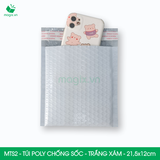  MTS2 - 21.5x12 cm - Túi poly chống sốc - Trắng xám 