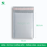  MTS3 - 26.5x18cm - Túi poly chống sốc - Trắng xám 