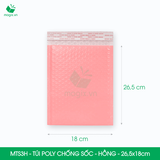  MTS3H - 26.5x18cm - Túi poly chống sốc - Hồng 