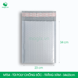  MTS4 -  34x23cm - Túi poly chống sốc - Trắng xám 