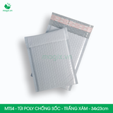  MTS4 -  34x23cm - Túi poly chống sốc - Trắng xám 