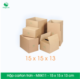  MXK11 - 15x15x13 cm [20 hộp/pack] - Hộp carton trơn 