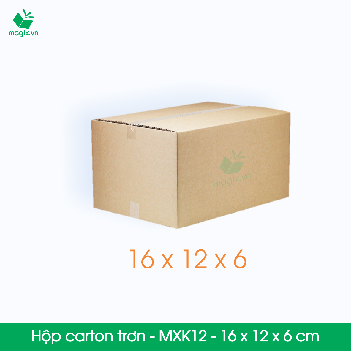 MXK12 - Hộp trơn không in - 16x12x6 cm
