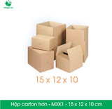  MXK1 - 15x12x10 cm [20 hộp/pack] - Hộp carton trơn 