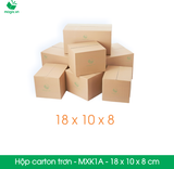  MXK1A - 18x10x8 cm [20 hộp/pack] - Hộp carton trơn 