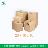  MXK1B - 20x10x10 cm [20 hộp/pack] - Hộp carton trơn 