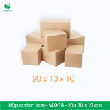  MXK1B - 20x10x10 cm [20 hộp/pack] - Hộp carton trơn 