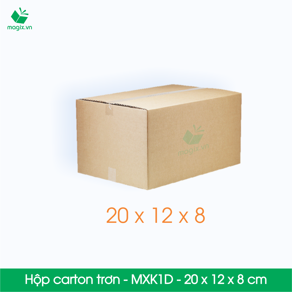 MXK1D - Hộp trơn không in - 20x12x8 cm