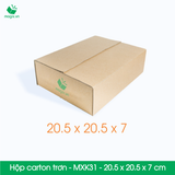  MXK31 - 20.5x20.5x7 cm - [20 hộp/pack] - Hộp carton trơn 