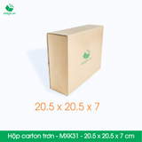  MXK31 - 20.5x20.5x7 cm - [20 hộp/pack] - Hộp carton trơn 