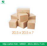  MXK31 - 20.5x20.5x7 cm - [20 hộp/pack] - Hộp carton trơn 