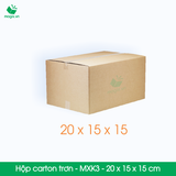  MXK3 - 20x15x15 cm [20 hộp/pack] - Hộp carton trơn 