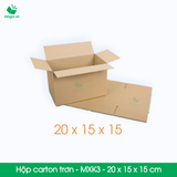  MXK3 - 20x15x15 cm [20 hộp/pack] - Hộp carton trơn 