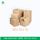  MXK3 - 20x15x15 cm [20 hộp/pack] - Hộp carton trơn 