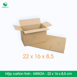  MXK3A - 22x16x8.5 cm [20 hộp/pack] - Hộp carton trơn 