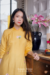 Áo dài linen Thêu tay An Điệp