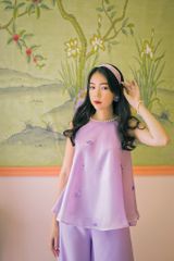 Áo yếm organza Diên Phúc - Tím