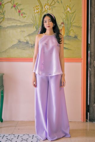 Áo yếm organza Diên Phúc - Tím