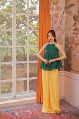 Áo yếm organza Diên Phúc - Xanh lá