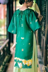 Set Áo dài Organza Khuê Văn - Xanh lá - Size S