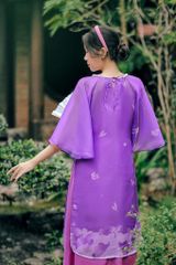 Set Áo dài Organza Khuê Văn - Tím - Size S