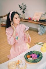 Áo dài linen Thêu tay An Hạ