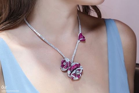 Trang sức vòng cổ kim cương - Amethyst/ thạch anh tím VC017