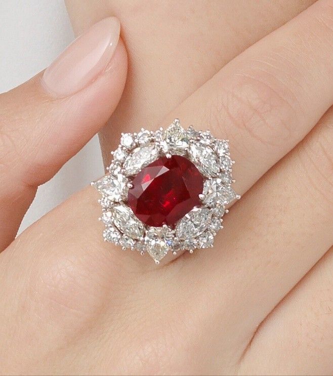 Trang sức kim cương - đá Garnet/ Ngọc hồng lựu N057