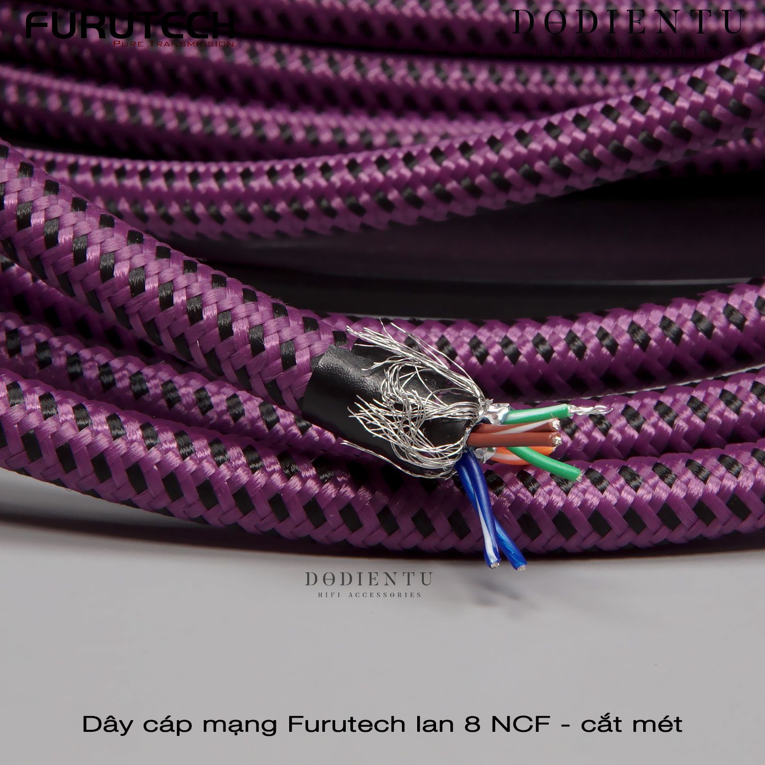 Dây Cáp Mạng Ethernet Furutech Lan 8 NCF - Cắt Mét