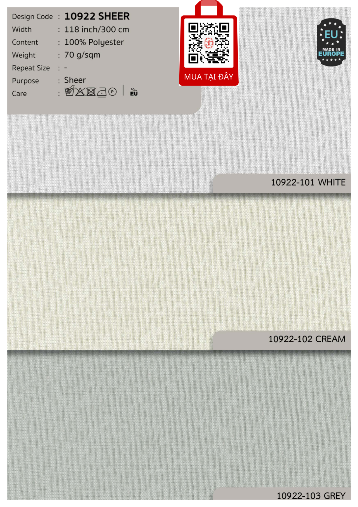 Vải màn rèm gió 2024 Something Precious Sheer And Voile Fabrics I