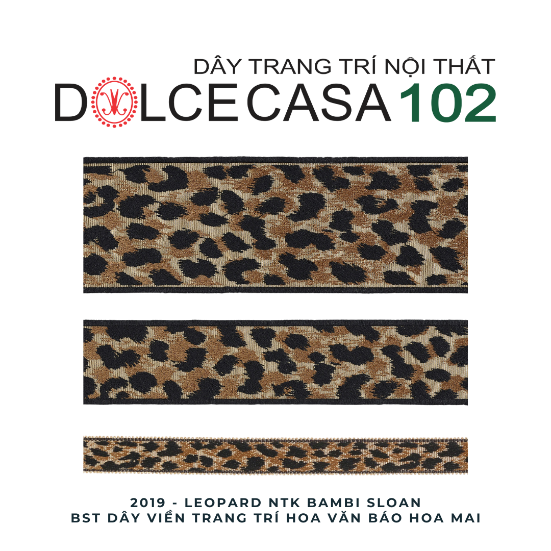  2019 dây trang trí LEOPARD của NTK Bambi Sloan có sẵn tại nhà máy 