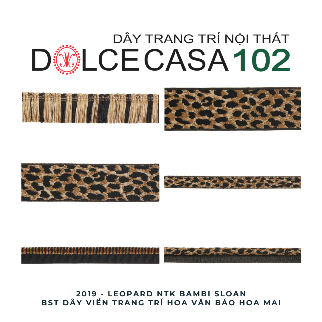  2019 dây trang trí LEOPARD plus của NTK Bambi Sloan có sẵn tại nhà máy 