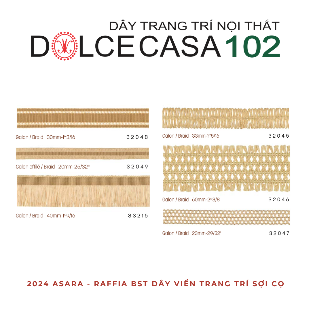 ASARA Raffia 2024 đồ trang trí sợi cọ có sẵn tại kho nhà SX