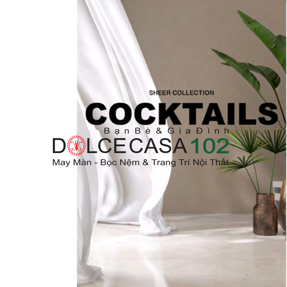 2025 COCKTAILS bộ sưu tập vải màn rèm gió đa năng trong và ngoài nhà