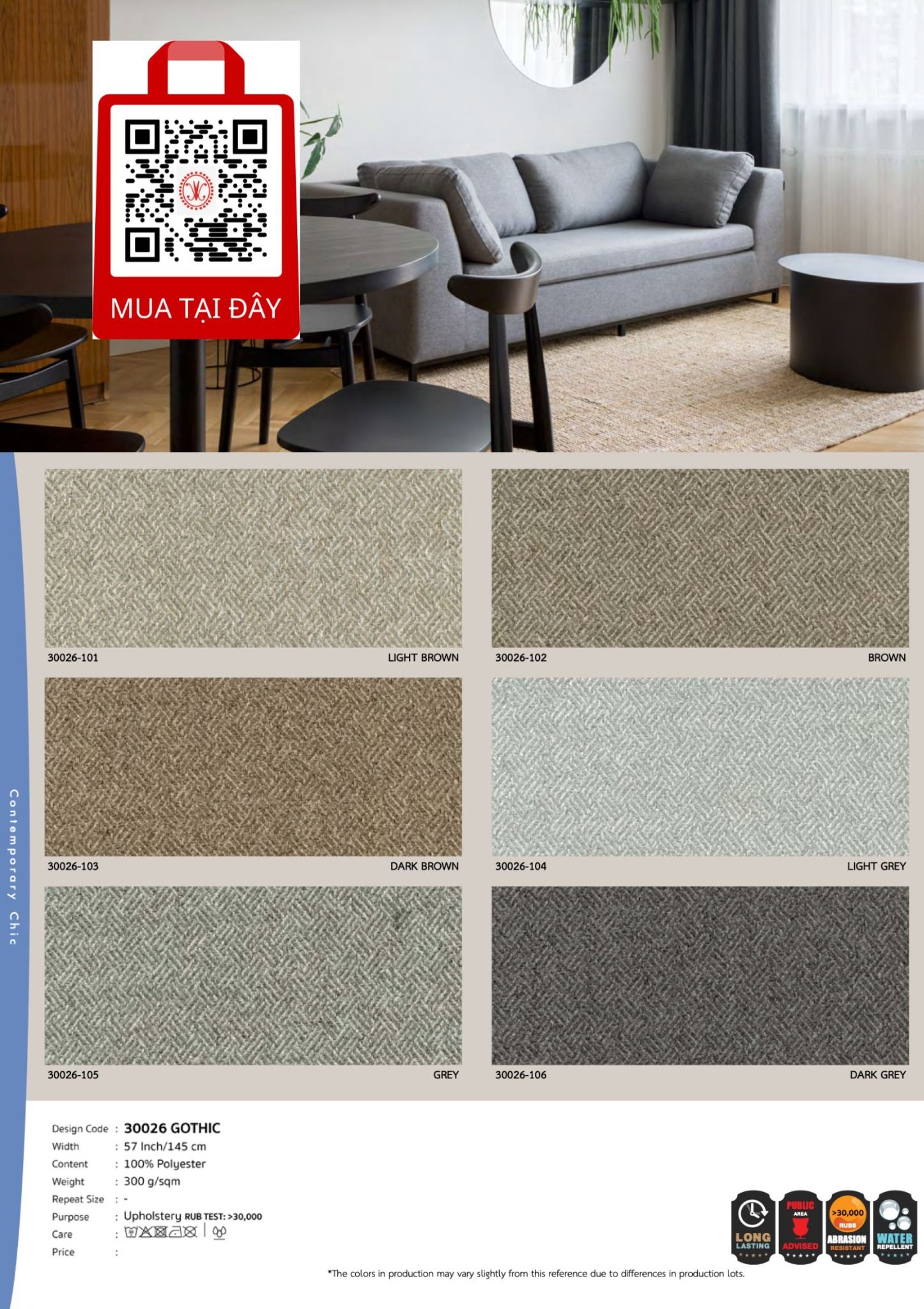 Vải Bọc Nệm Ghế 2024 Hints of Nature - CONTEMPORARY CHIC