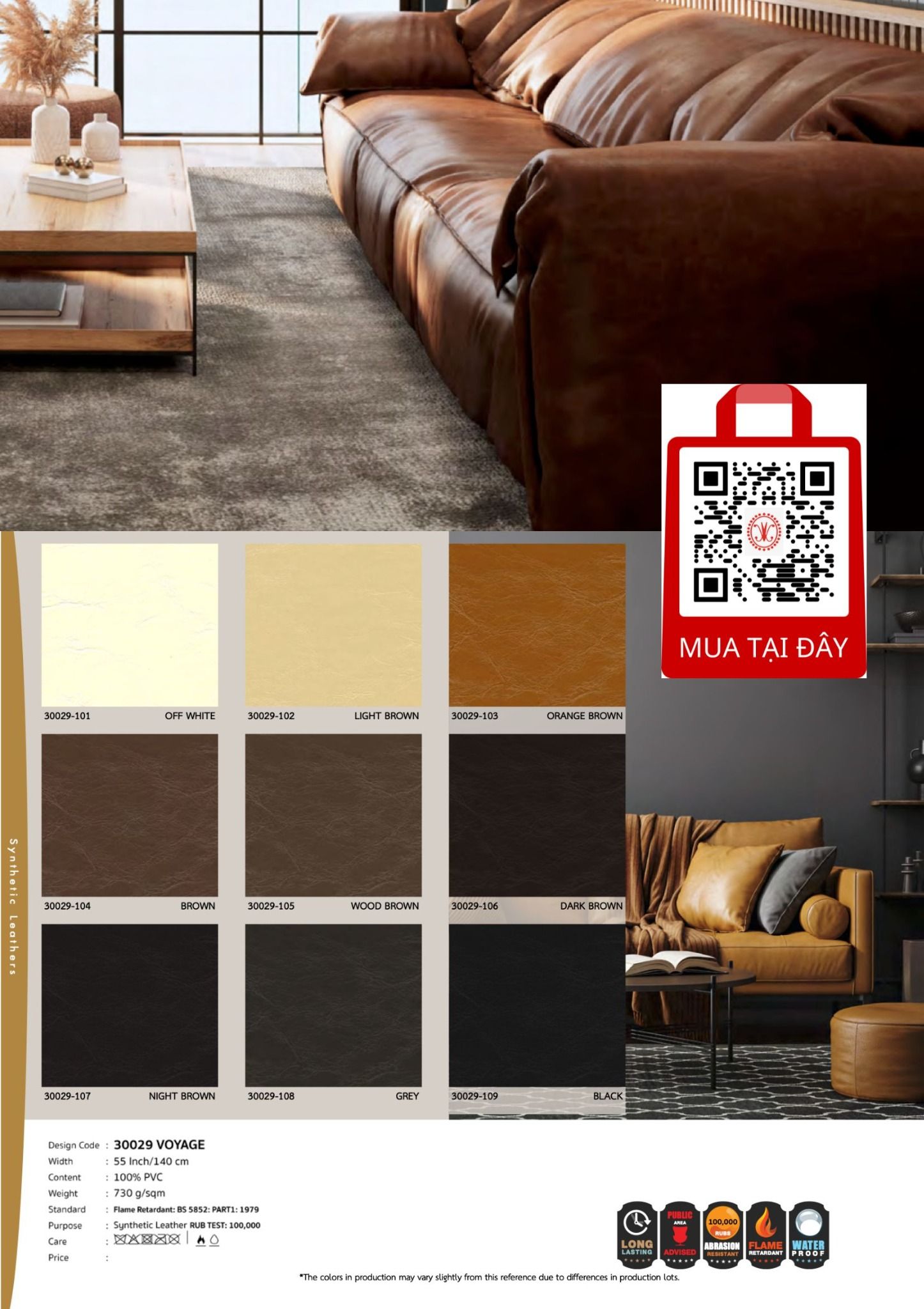 Vải PVC Bọc Nệm Ghế 2024 Hints of Nature - FESTIVAL SYNTHETIC LEATHER