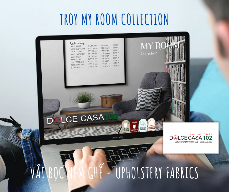 30032 vải bọc nệm ghế TROY tại DOLCE Gallery