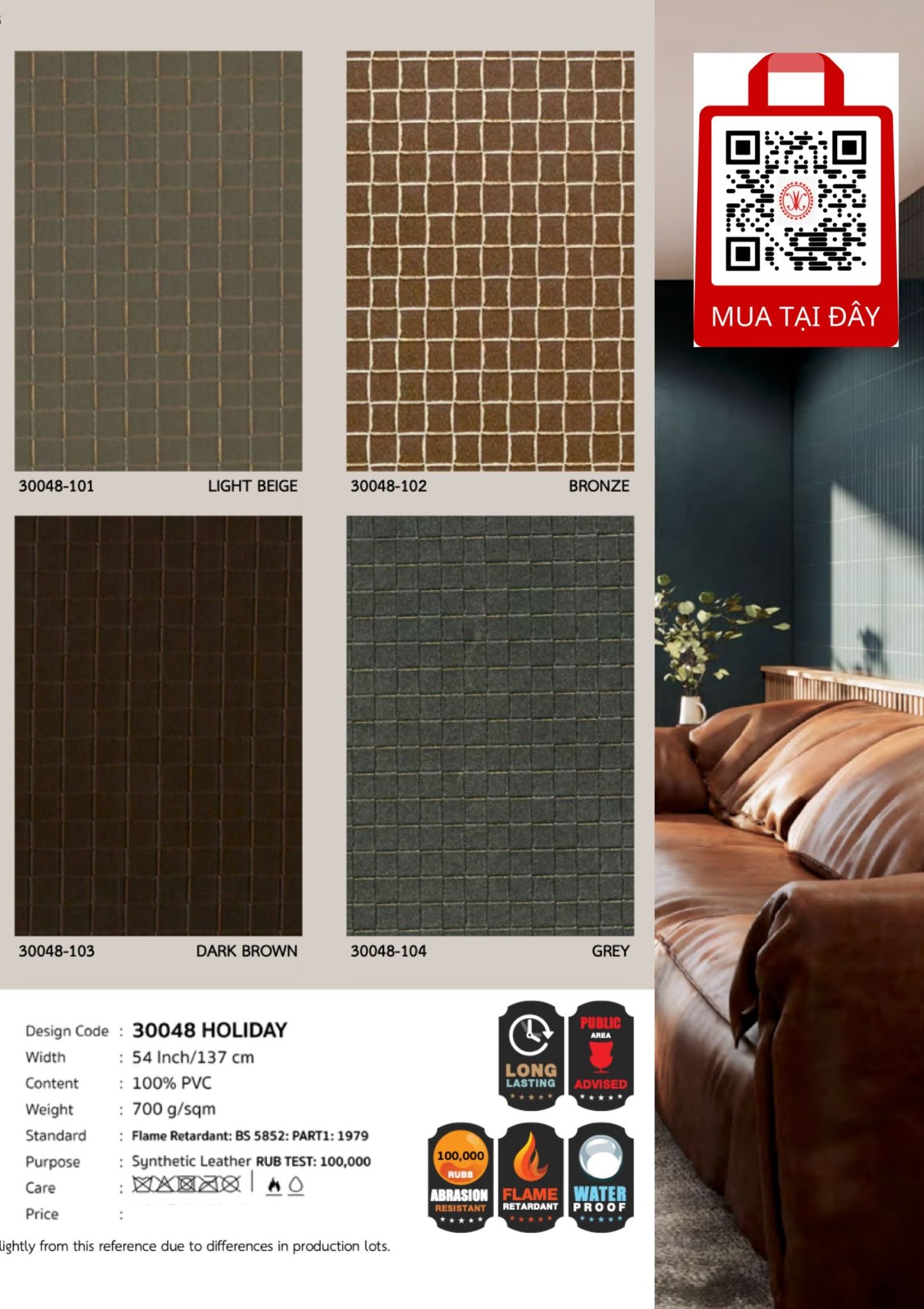 Vải PVC Bọc Nệm Ghế 2024 Hints of Nature - FESTIVAL SYNTHETIC LEATHER