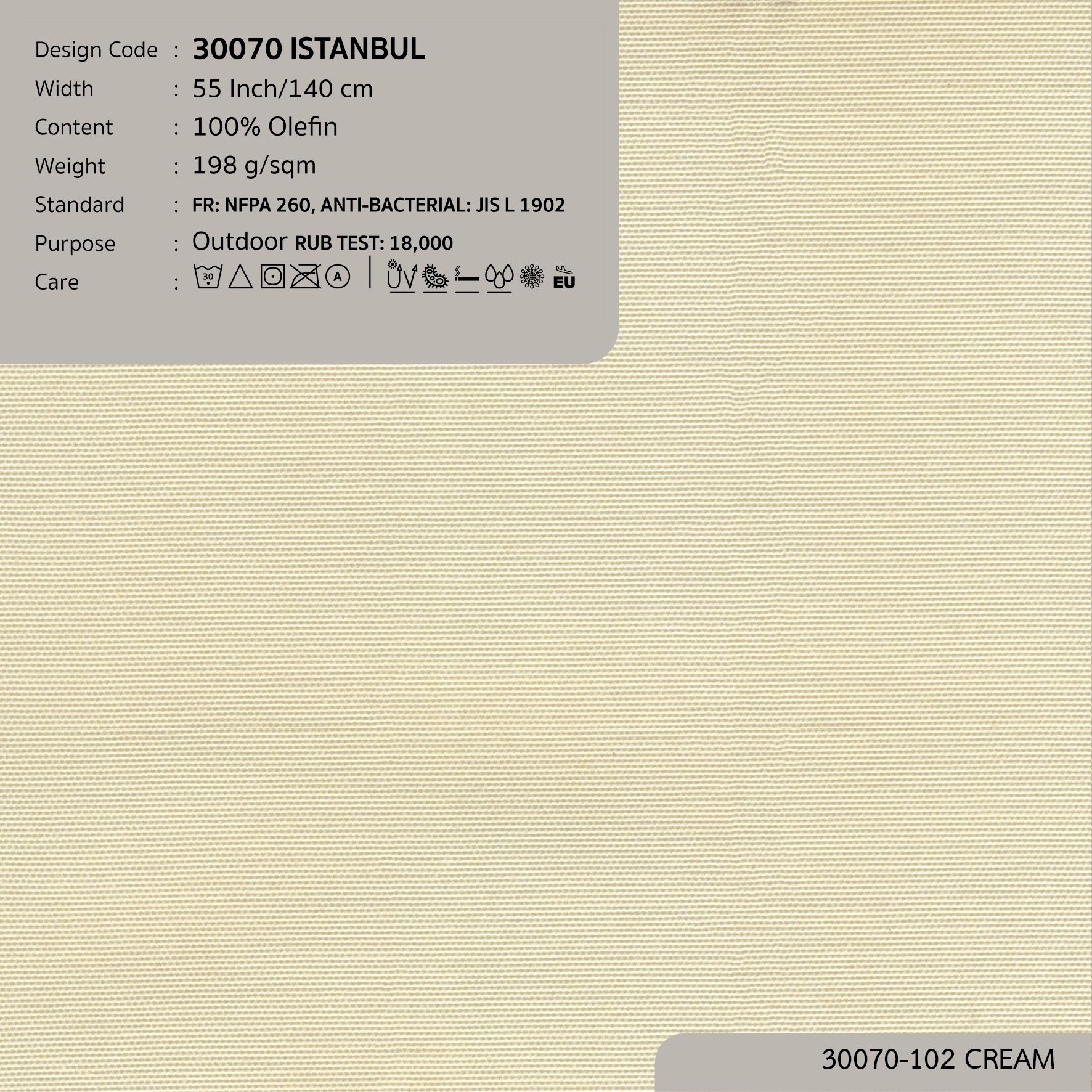 30070 vải ngoài trời ISTANBUL 16 màu copyright 2023