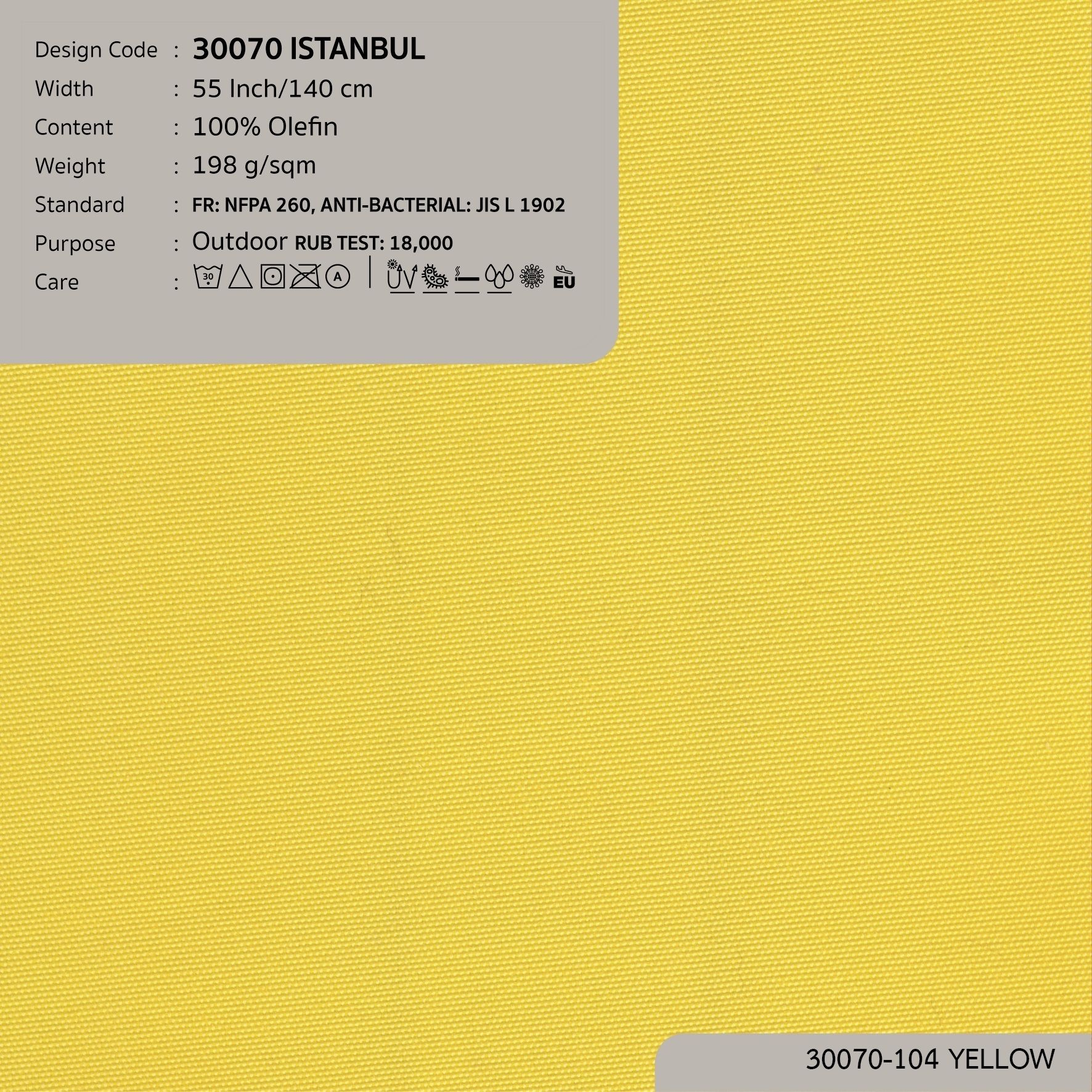 30070 vải ngoài trời ISTANBUL 16 màu copyright 2023