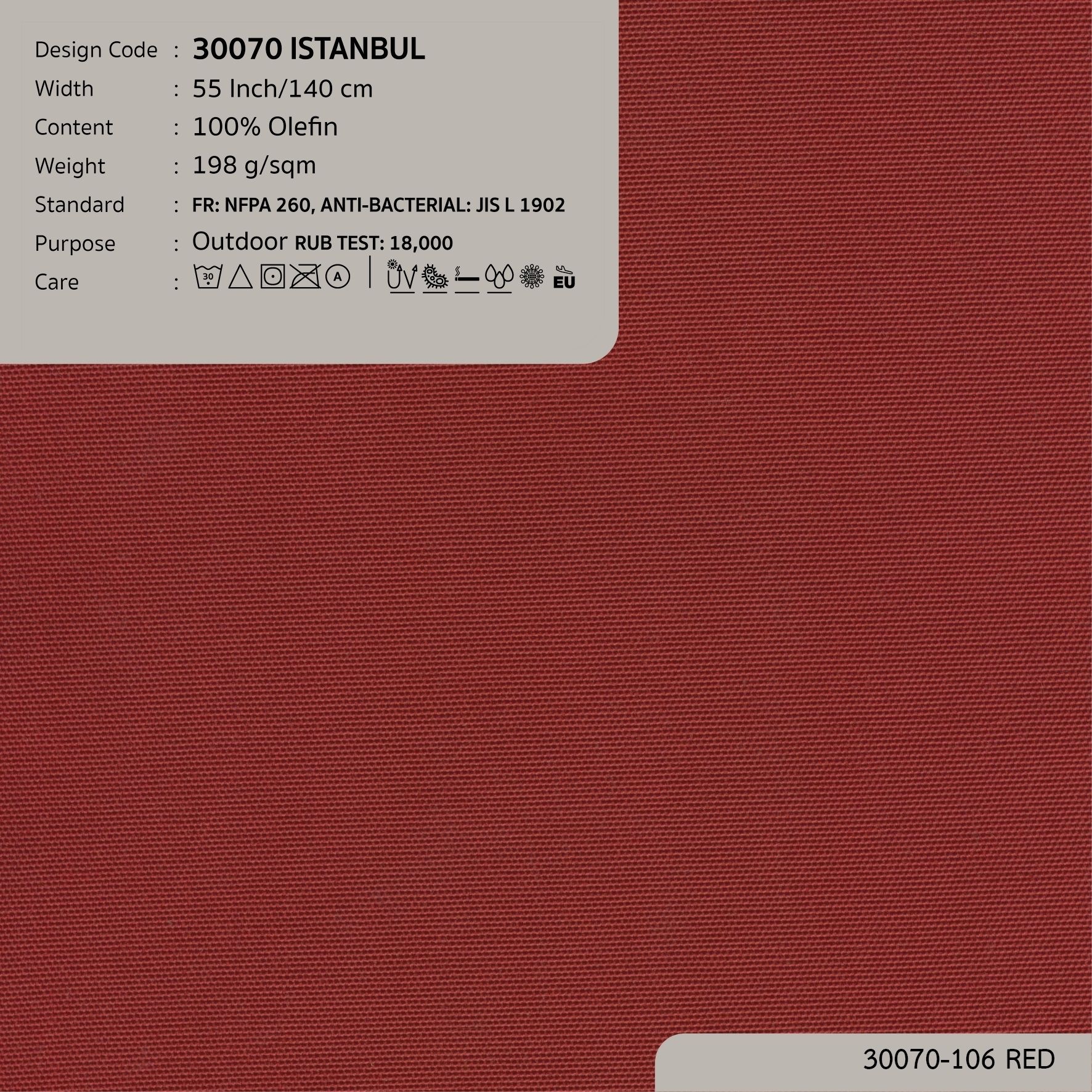 30070 vải ngoài trời ISTANBUL 16 màu copyright 2023