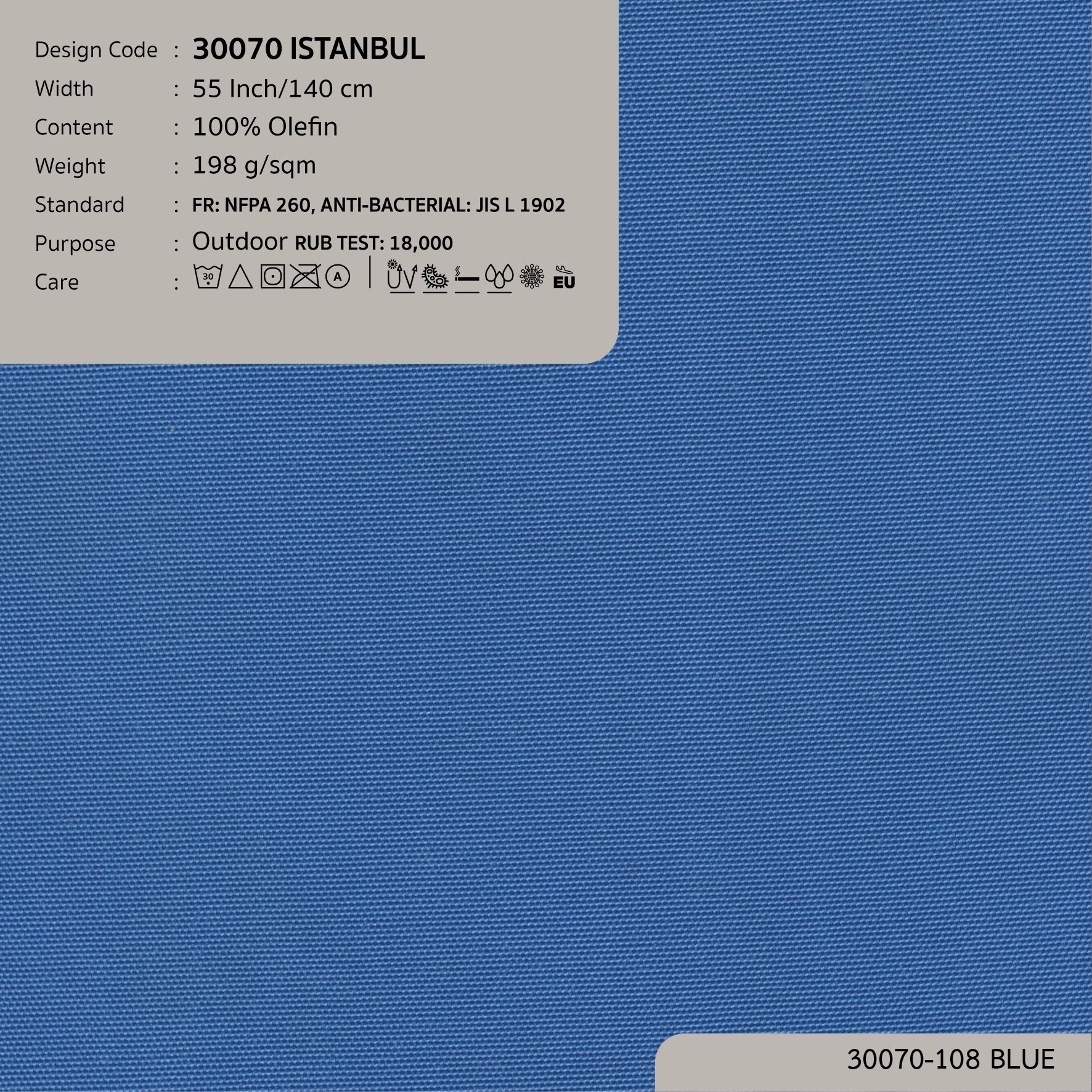 30070 vải ngoài trời ISTANBUL 16 màu copyright 2023