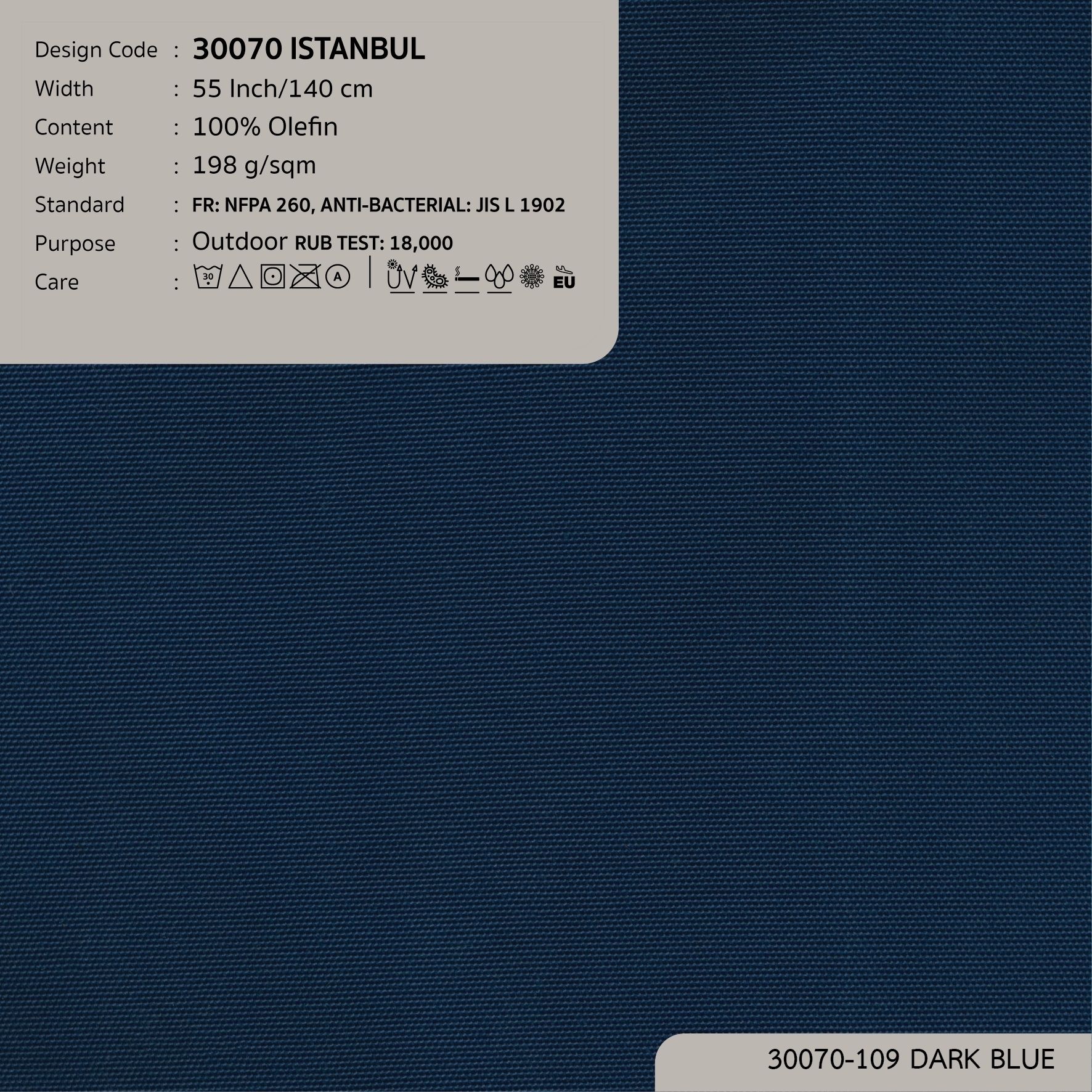 30070 vải ngoài trời ISTANBUL 16 màu copyright 2023