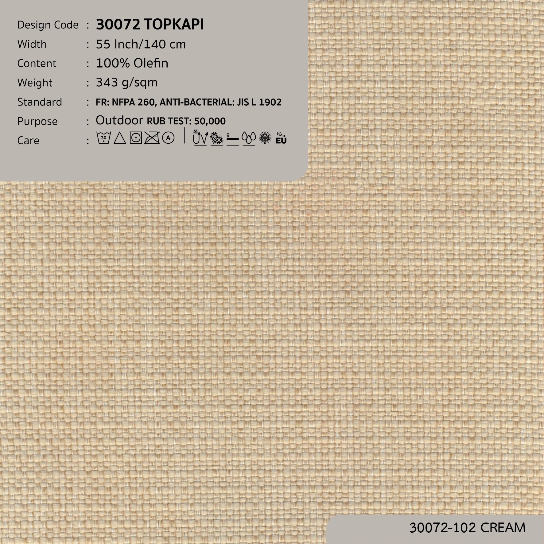 30072 vải ngoài trời TOPKAPI tại nhà máy
