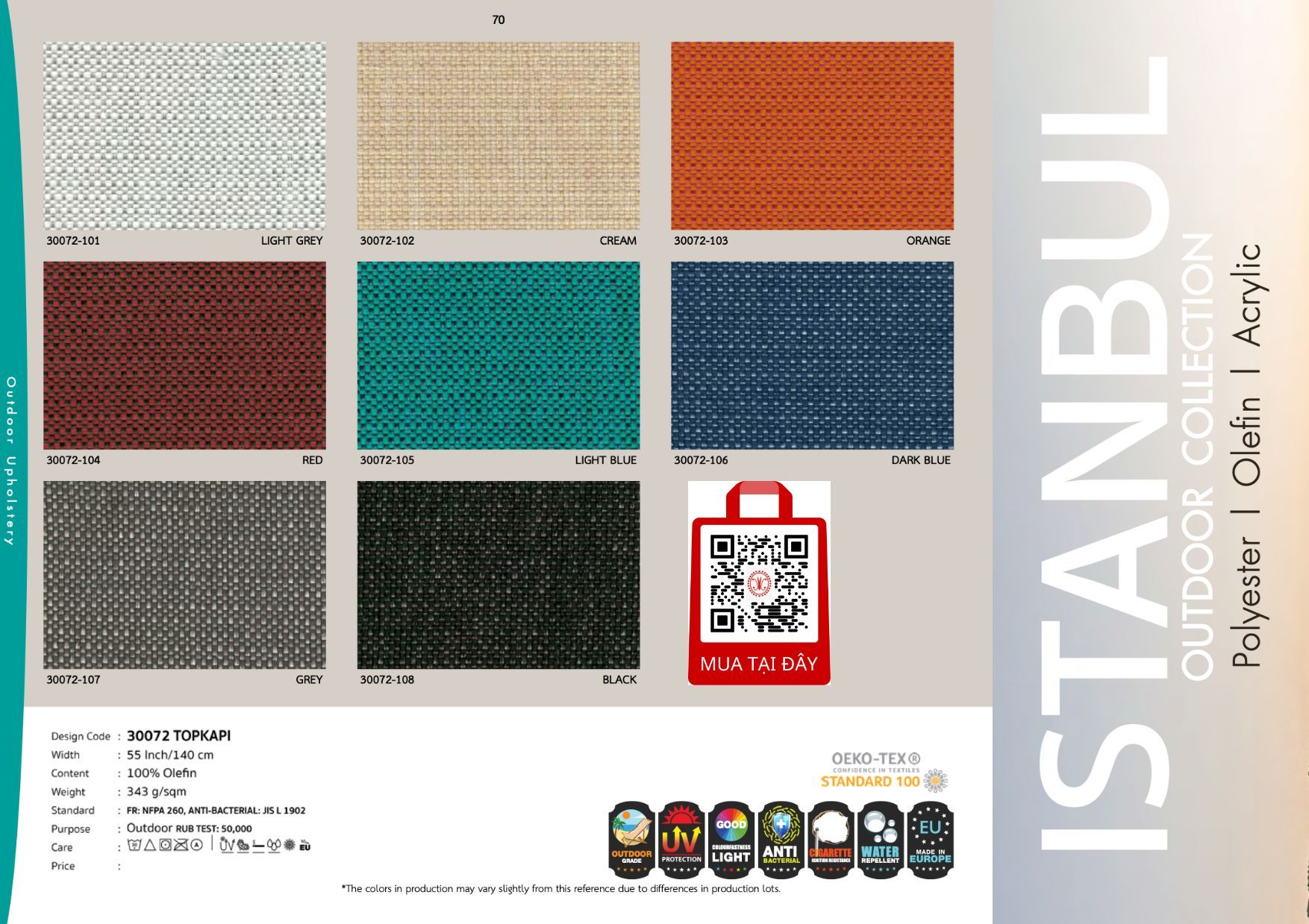 Vải Ngoài Trời 2024 Hints of Nature ISTANBUL OUTDOOR COLLECTION