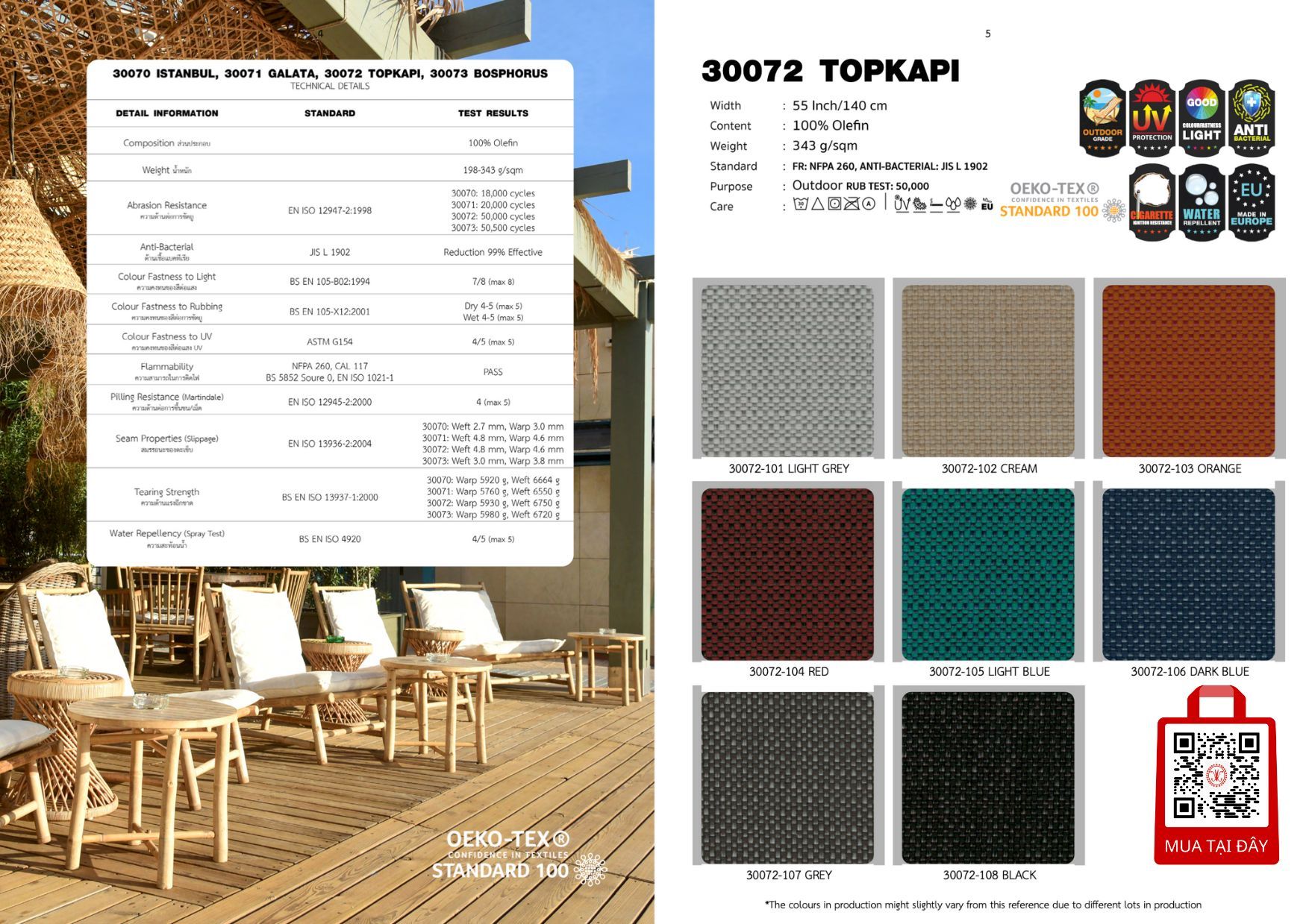 Vải Ngoài Trời 2024 Hints of Nature ISTANBUL OUTDOOR COLLECTION